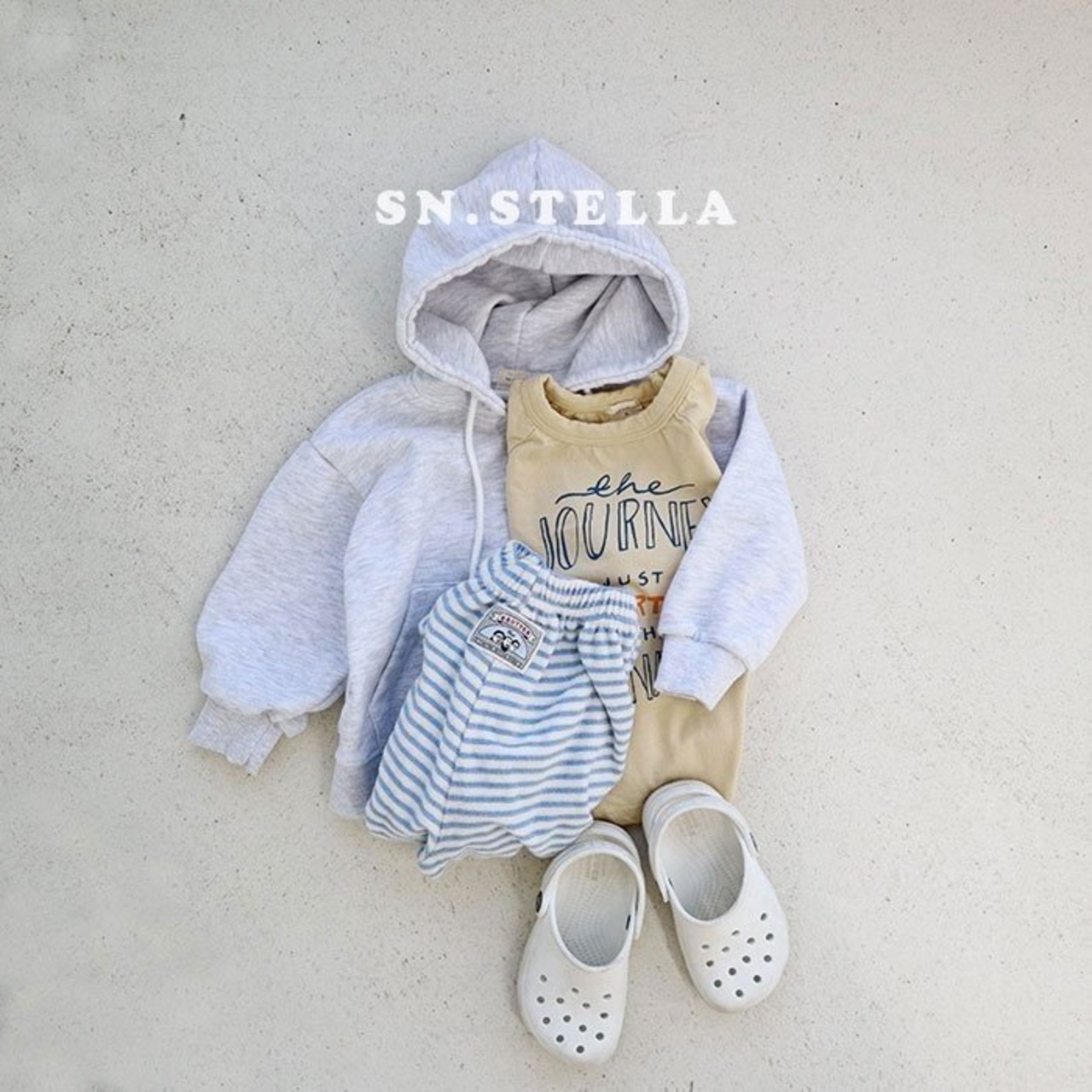 【SN,STELLA】ブラザーストライプパンツ ライトブルー 80~130cm - 10