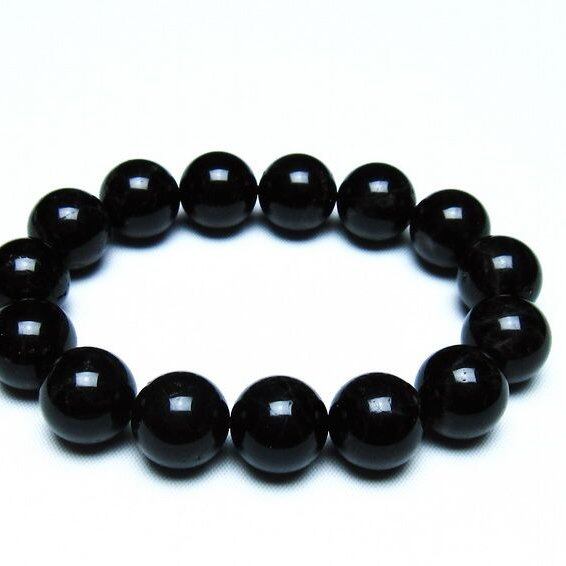 モリオン 黒水晶 ブレスレット 14mm 一点物 メール便可 [M便 1/10] 111-46326