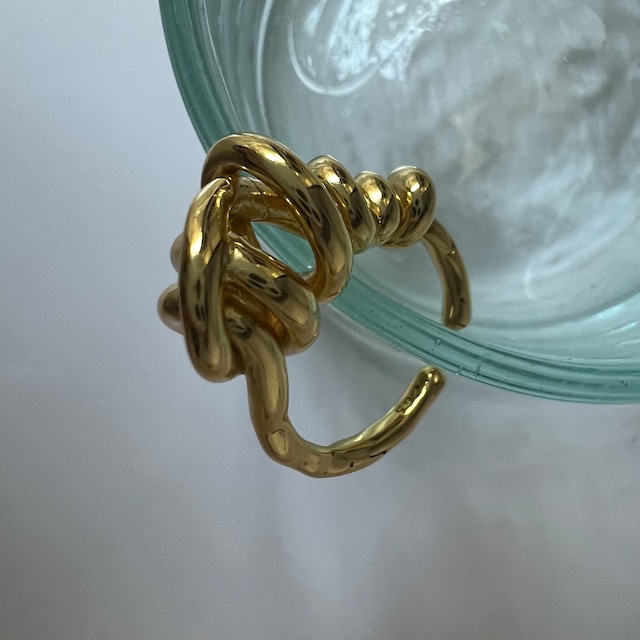 S925 Loop gold ring (R14)