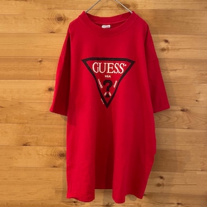 【GUESS】90s USA製 ロゴ Tシャツ ゲス ヴィンテージ L ビッグサイズ US古着 アメリカ古着