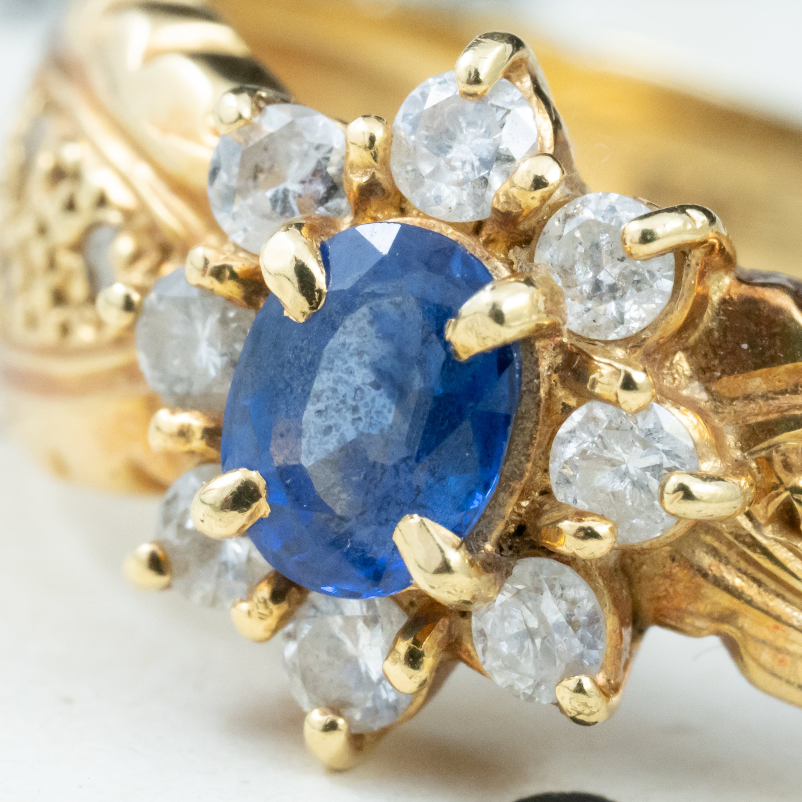 K18 サファイア0.40ct × ダイヤモンド0.43ct リング 〜気品あふれる