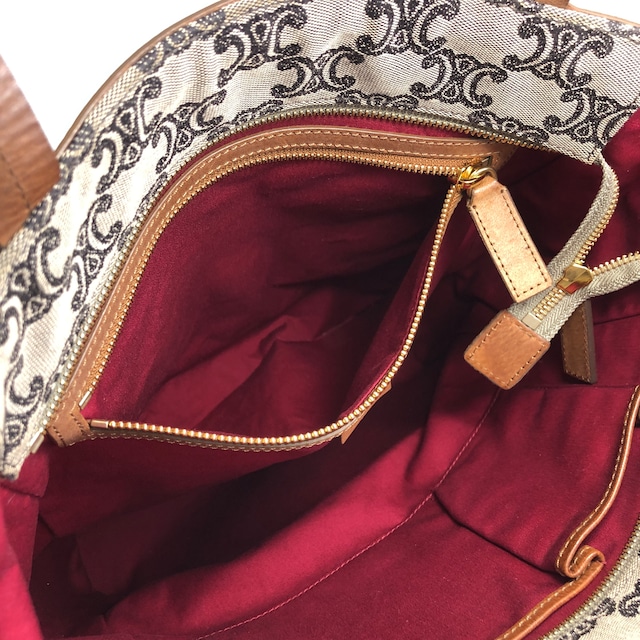 CELINE セリーヌ トリオンフ トートバッグ ブラウン キャンバス vintage ヴィンテージ オールド 38764j