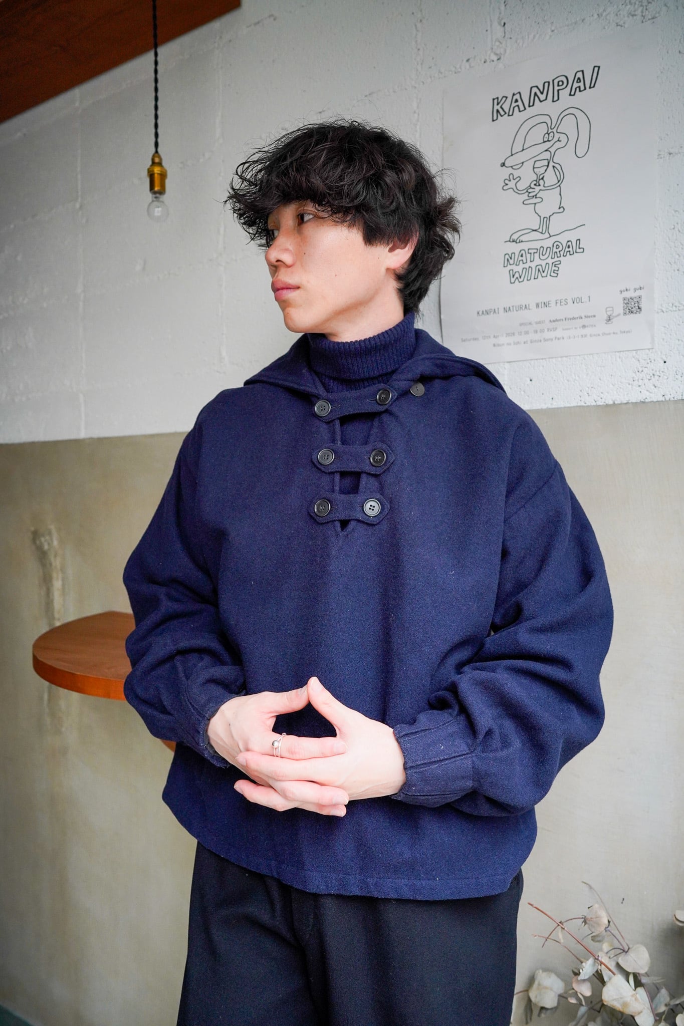 【1960-70s】"German Military" Wool Sailor Smock / 6-361