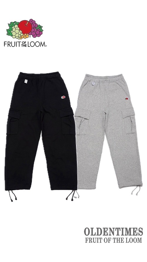 【新作/2色展開/Fruit of the Loom×OLDENTIMES】スウェットカーゴパンツ