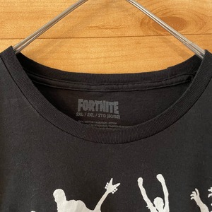 【FORTNITE】フォートナイト 半袖 Tシャツ 2XL ビッグサイズ NPC シルエット エモート US古着 アメリカ古着