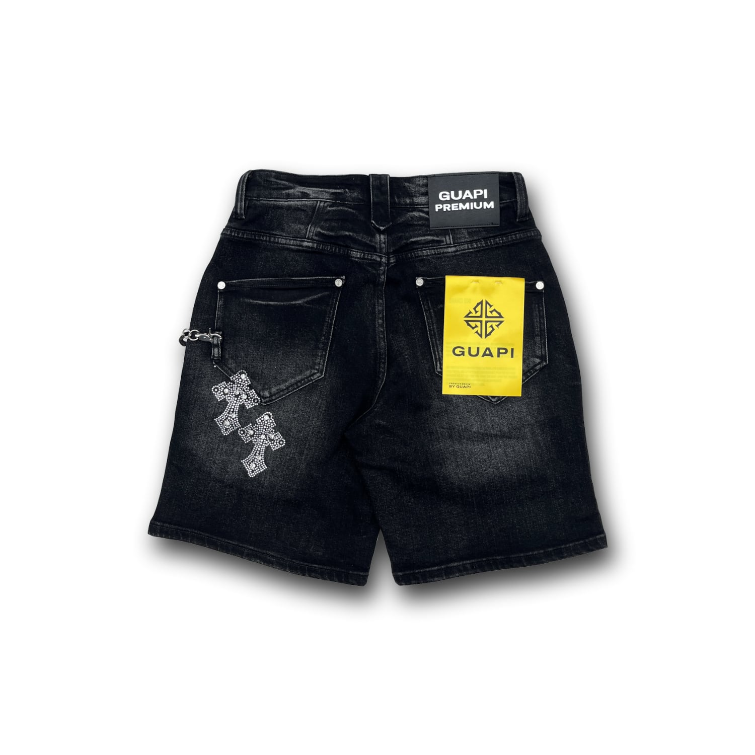 GUAPI / FADED CROSS DENIM SHORTS | HOLICK