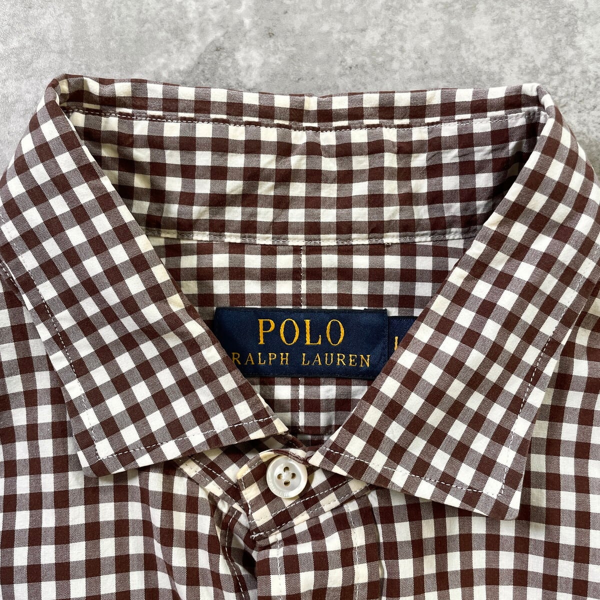 Ralph Lauren ラルフローレン,ギンガムチェック、ブラウンチェック。 Polo Ralph Lauren ポロラルフローレン ギンガムチェックシャツ メンズ