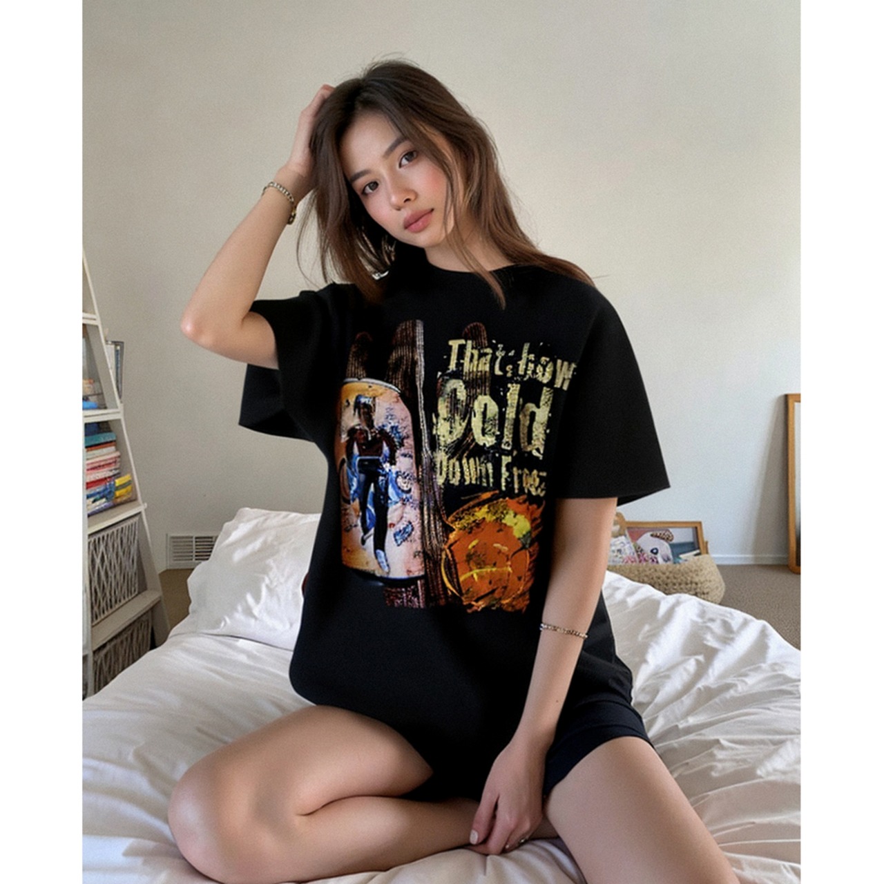 VINTAGE ストリート TRAVISプリント Tシャツ T1688