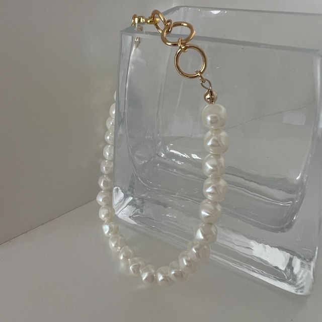 Baroque pearl anklet