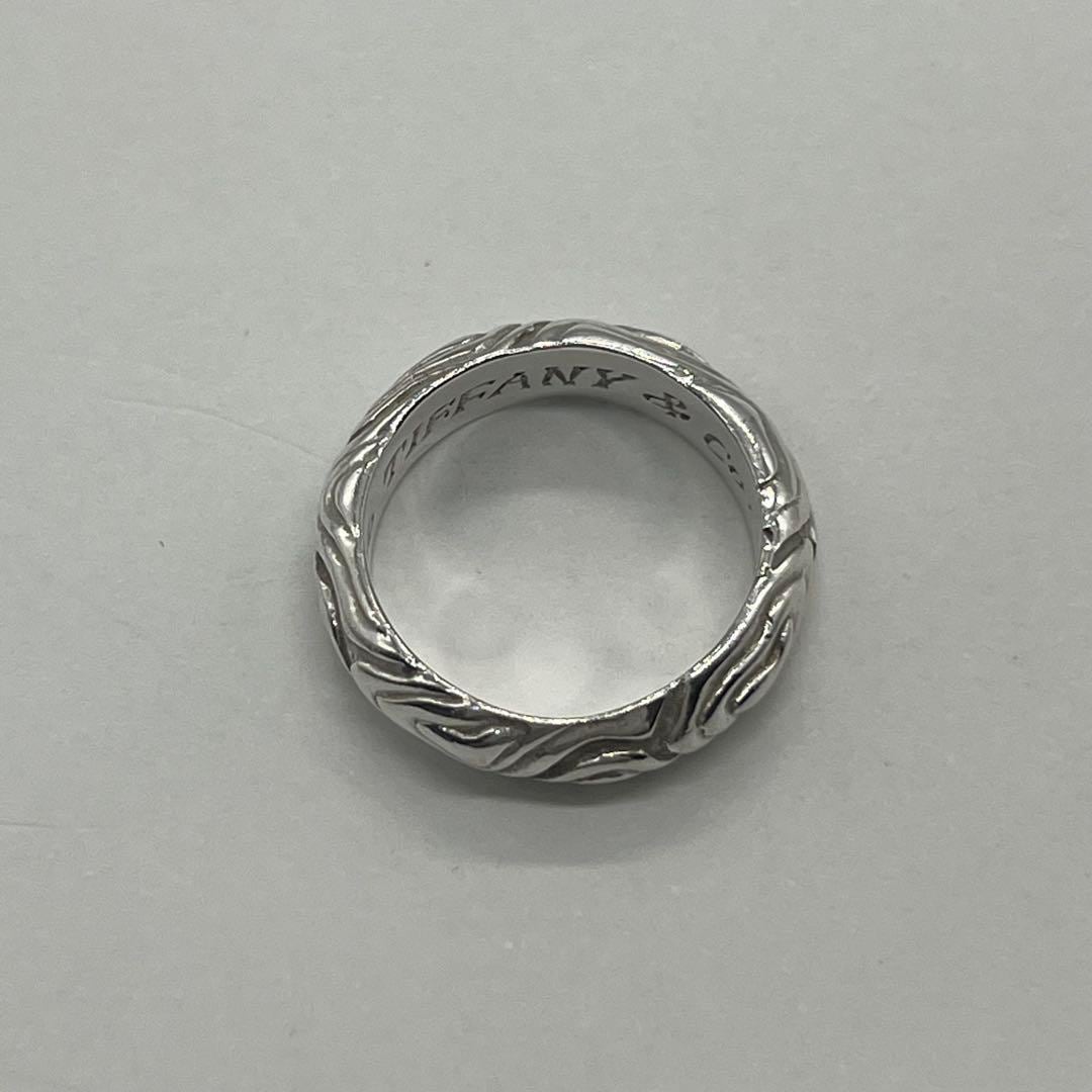 Tiffany&Co. ウッド リング 木目 シルバー 9号 ティファニー TIFFANY&Co.（ティファニー） 極 美品 箱 袋付き ヴィンテージ ウッド
