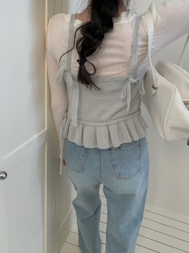 (予約) pretty young thing / Social medium denim pants 1color　