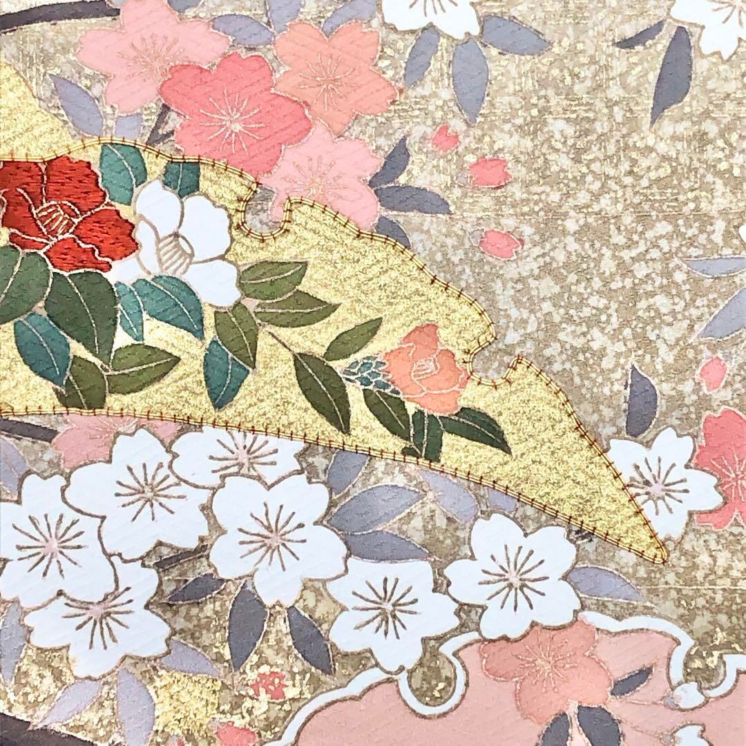 訪問着 慶彩小袖 四季の花模様 叩き染 金彩 暈し トールサイズ K 訪問着 慶彩小袖 四季の花模様 叩き染 金彩 暈し トールサイズ K