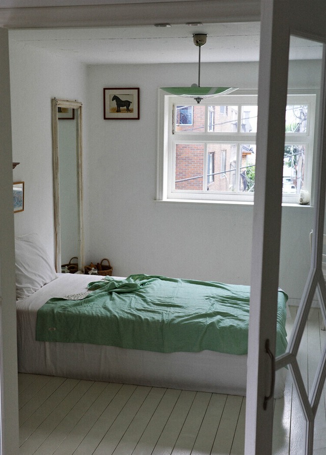 〈 即納アイテム 〉OHDIBS / Grandma Blanket _ green Mサイズ