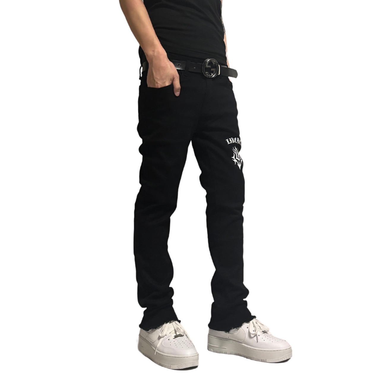 ※数量限定※ELDOLADO brand icon slight flare slim pants【ES026】 - 2