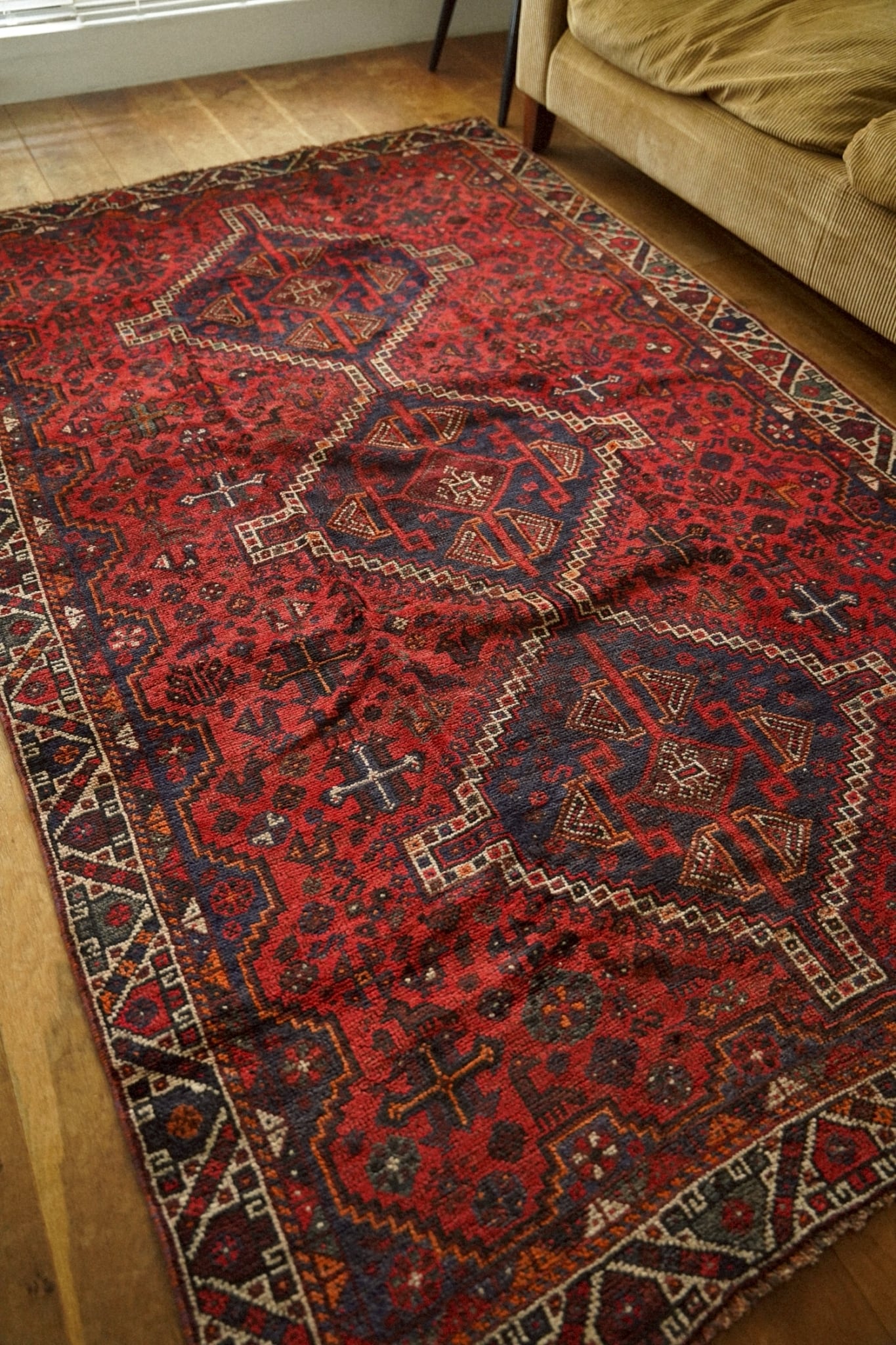2034-Vintage Qashqai rug | 手織りのヴィンテージラグ専門店 | Bahr
