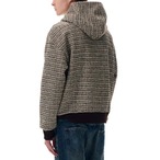 Long Sleeve Tweed-like Pullover Hip-length Parka ◇2color H0894