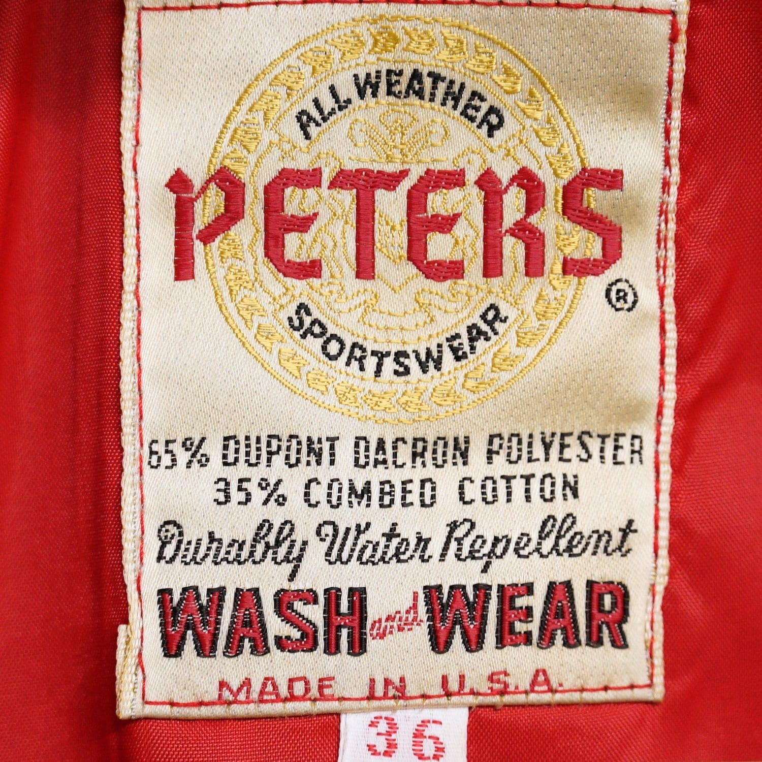2869 PETERS SPORTSWEAR スウィングトップ ドリズラー 2869 PETERS SPORTSWEAR スウィングトップ ドリズラー