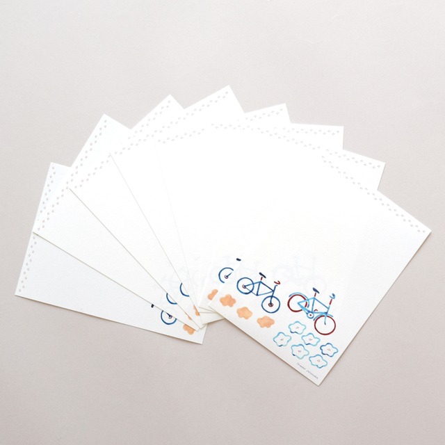 ミニ便せん 〈自転車〉
