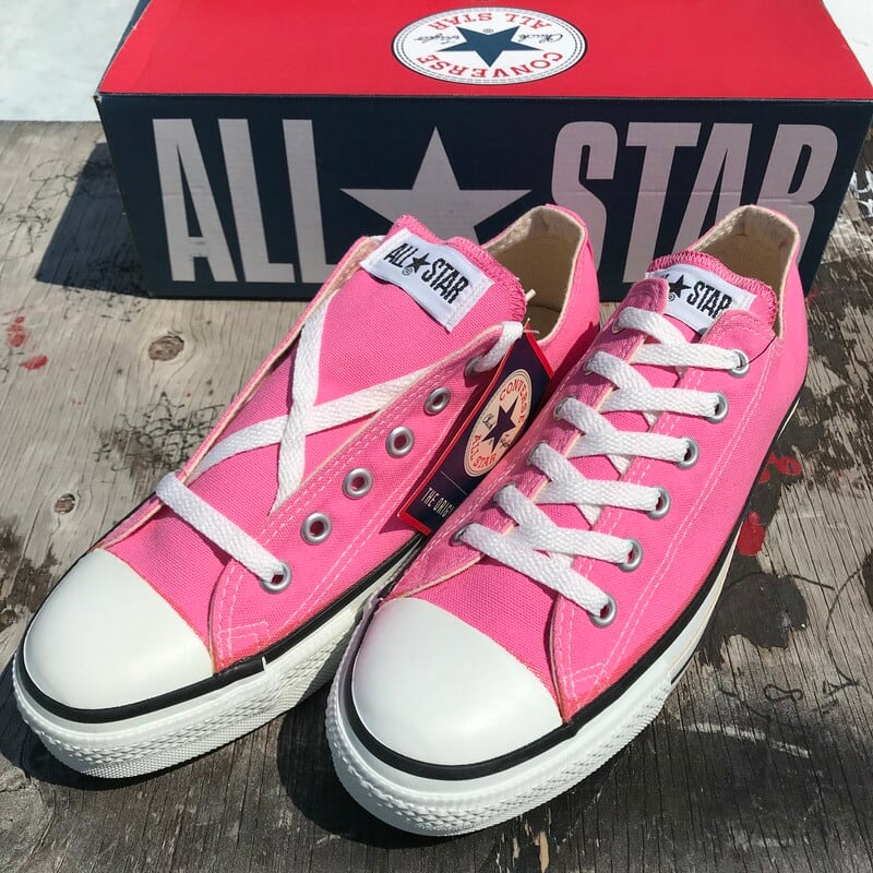 90's CONVERSE コンバース ALL STAR LOW キャンバススニーカー ピンク デッドストック NOS US7.5 USA製 希少  ヴィンテージ | agito vintage powered by BASE