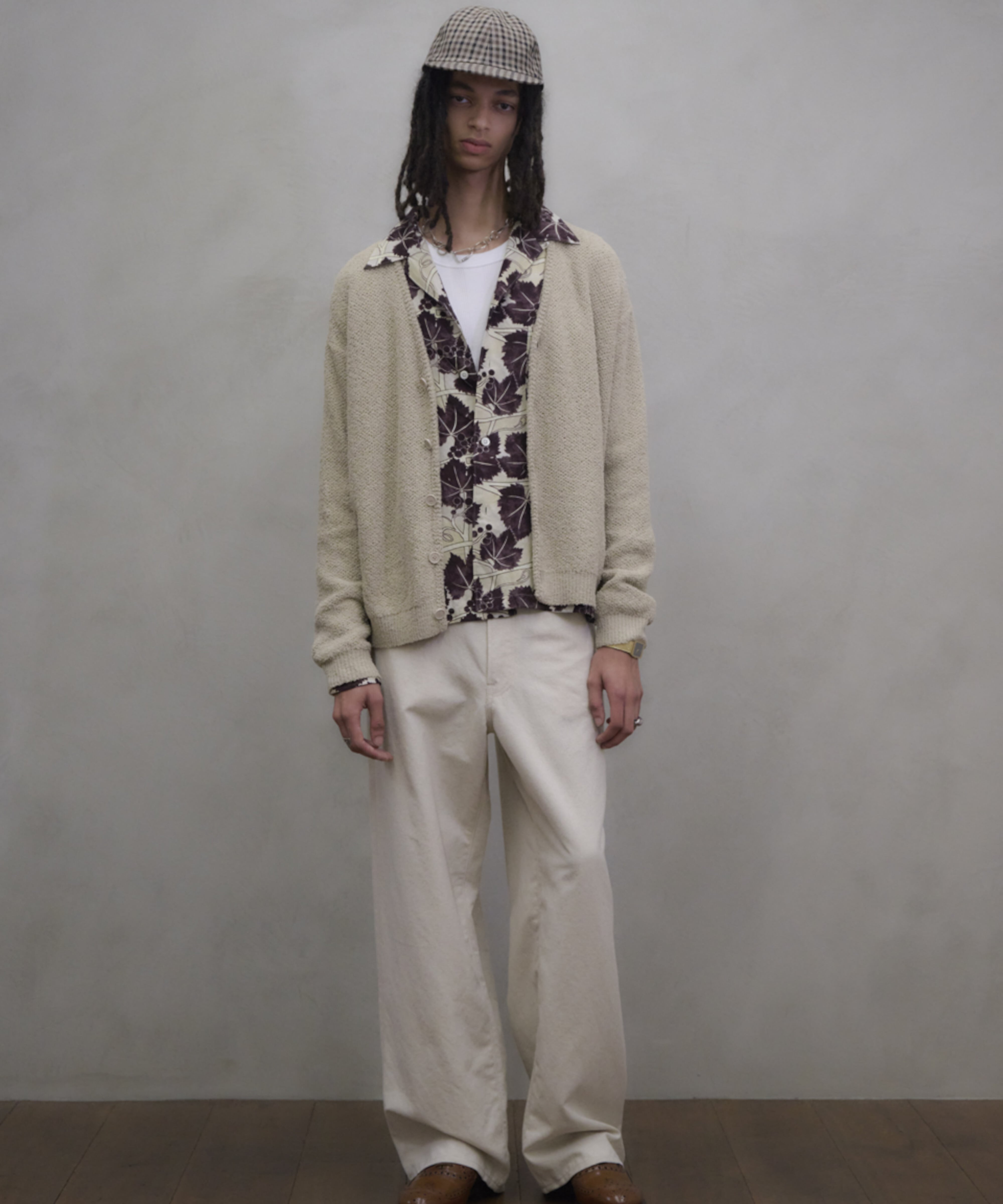 UNUSED / UW1192 WIDE GLITTER PANTS (BEIGE) | AfterSchool (アフター