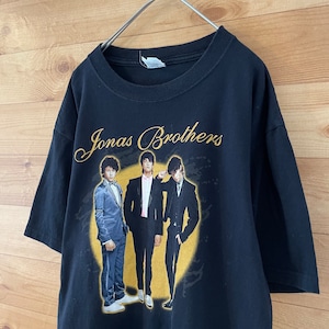 【anvil】ジョナスブラザーズ バンドTシャツ Jonas Brothers 2008 ツアーT バックプリント フォトプリント us古着