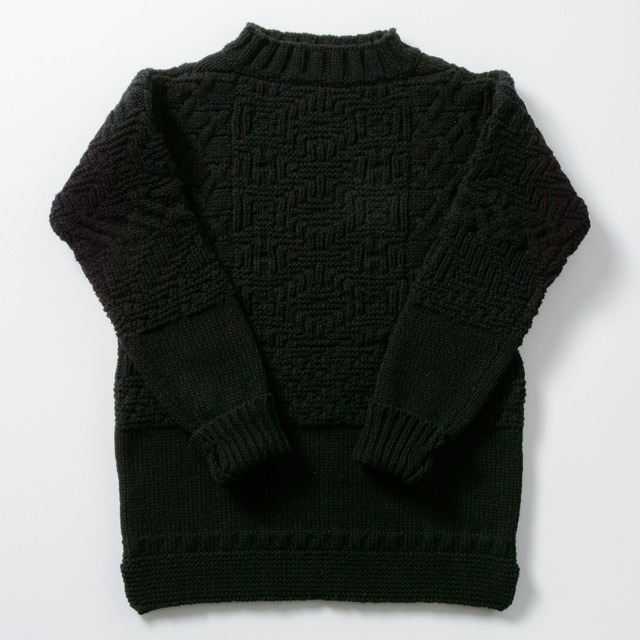 信州サフォークセーター (Shinshu suffolk jumper) -クロ-