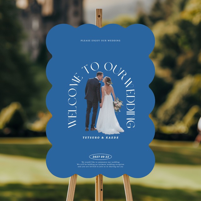 ウェルカムボード｜アーチ｜ウェーブ｜結婚式　#07