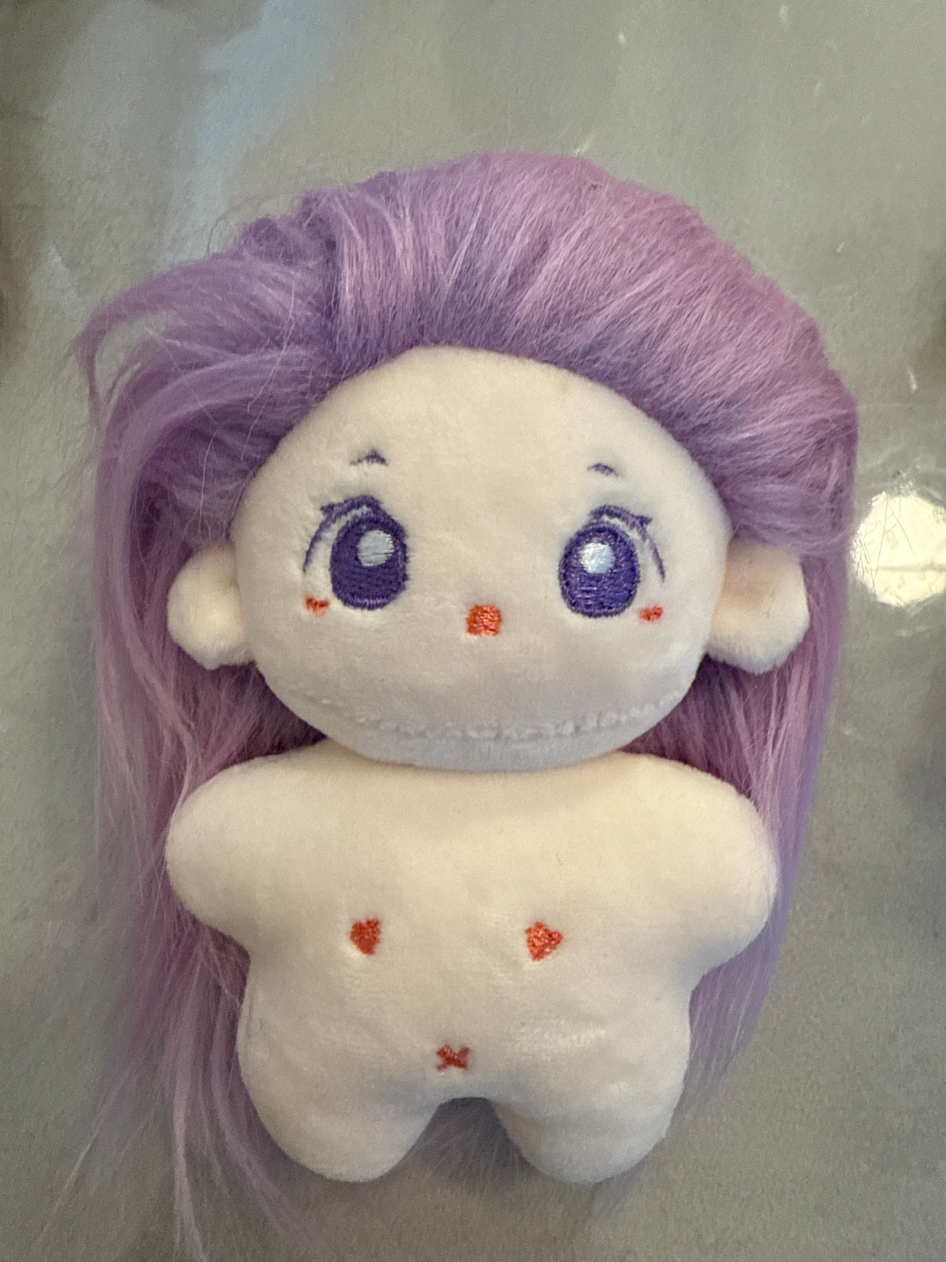 10cm ぬいぐるみ 本体 4色 無属性 ロングヘア 編み込みヘア 海星体