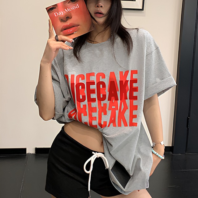 logo loose grey short-sleeve tee　ロゴルーズグレー半袖ティー　J1888