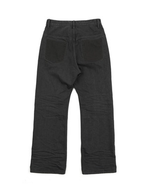 FAR FROM WHAT/ wrinkled washed pants black