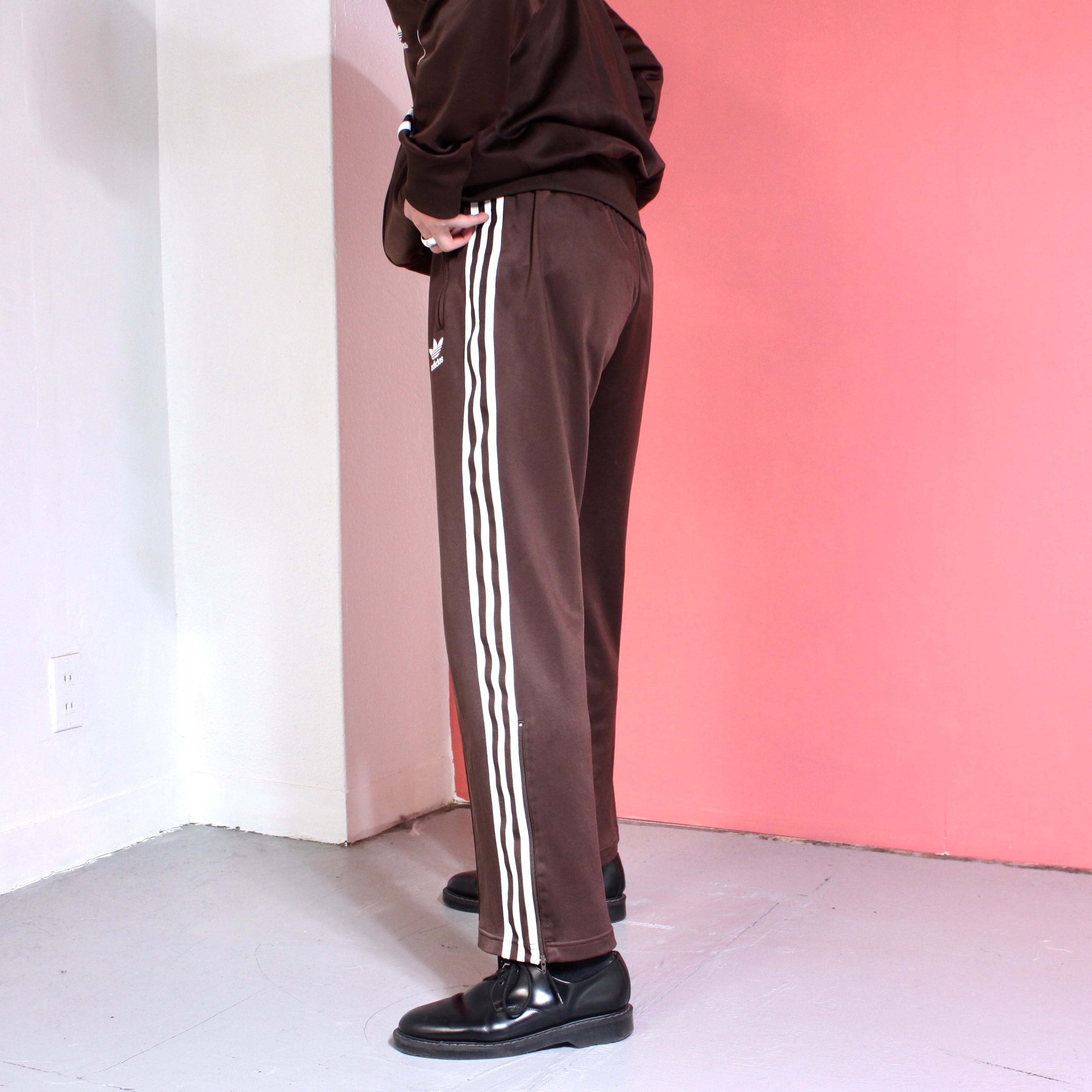 . 's adidas jersey jog suit ブラウン ジャージ トラック