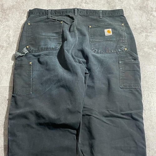 USA製 ブラック ダブルニー Carhartt B01 BLK 38×34 詳細写真13