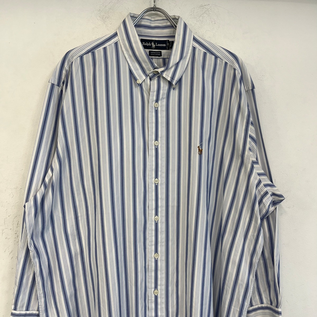 POLO Ralph Lauren used l/s stripe shirt SIZE:17 S1 | one day store