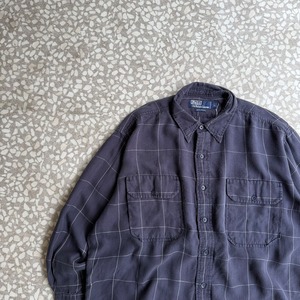 Polo by Ralph Lauren / 90’s- RAYON shirt size L