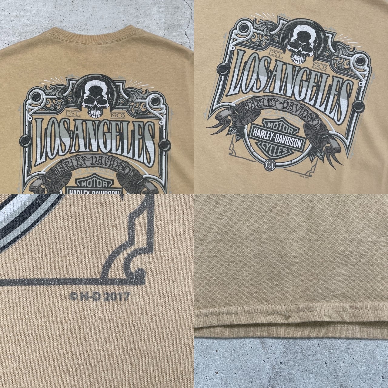 ハーレーダビッドソン 半袖Tシャツ グレー Sサイズ 両面プリント | Pay