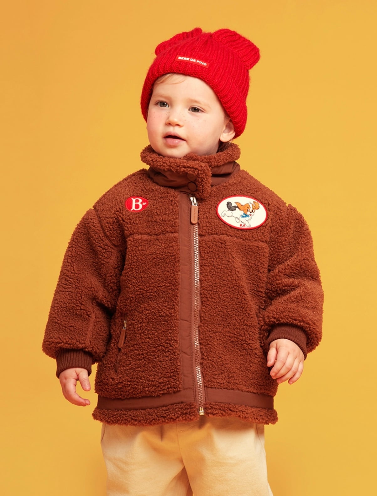 BEBEDEPINO/べべドピノ　韓国子供服　クマ刺繍　ジョガーデニム　90cm BEBE DE PINO] All over play bear baby long sleeve tee 正規品 韓国