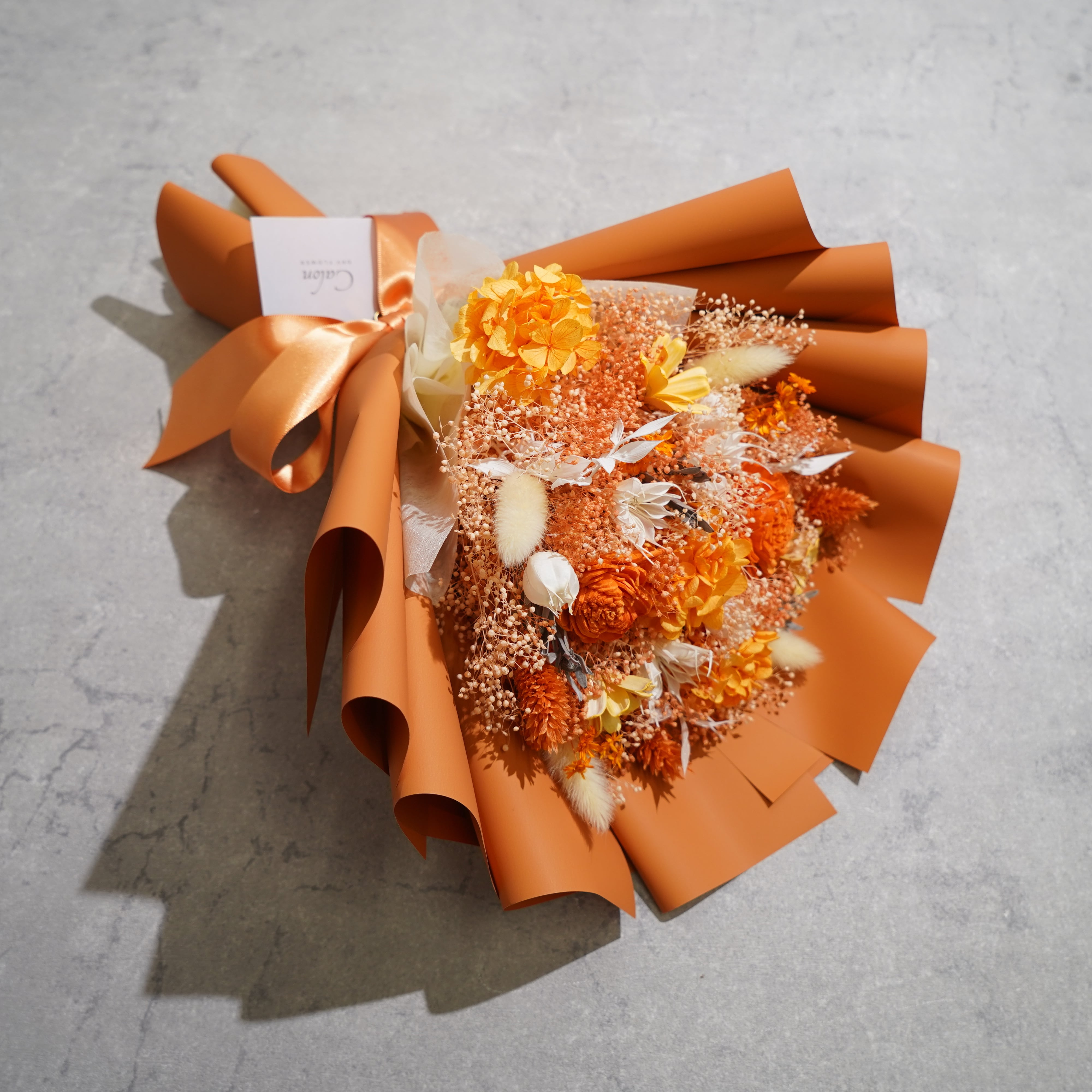 ドライフラワーの花束 Mサイズ オレンジ M-542≪限定1点≫