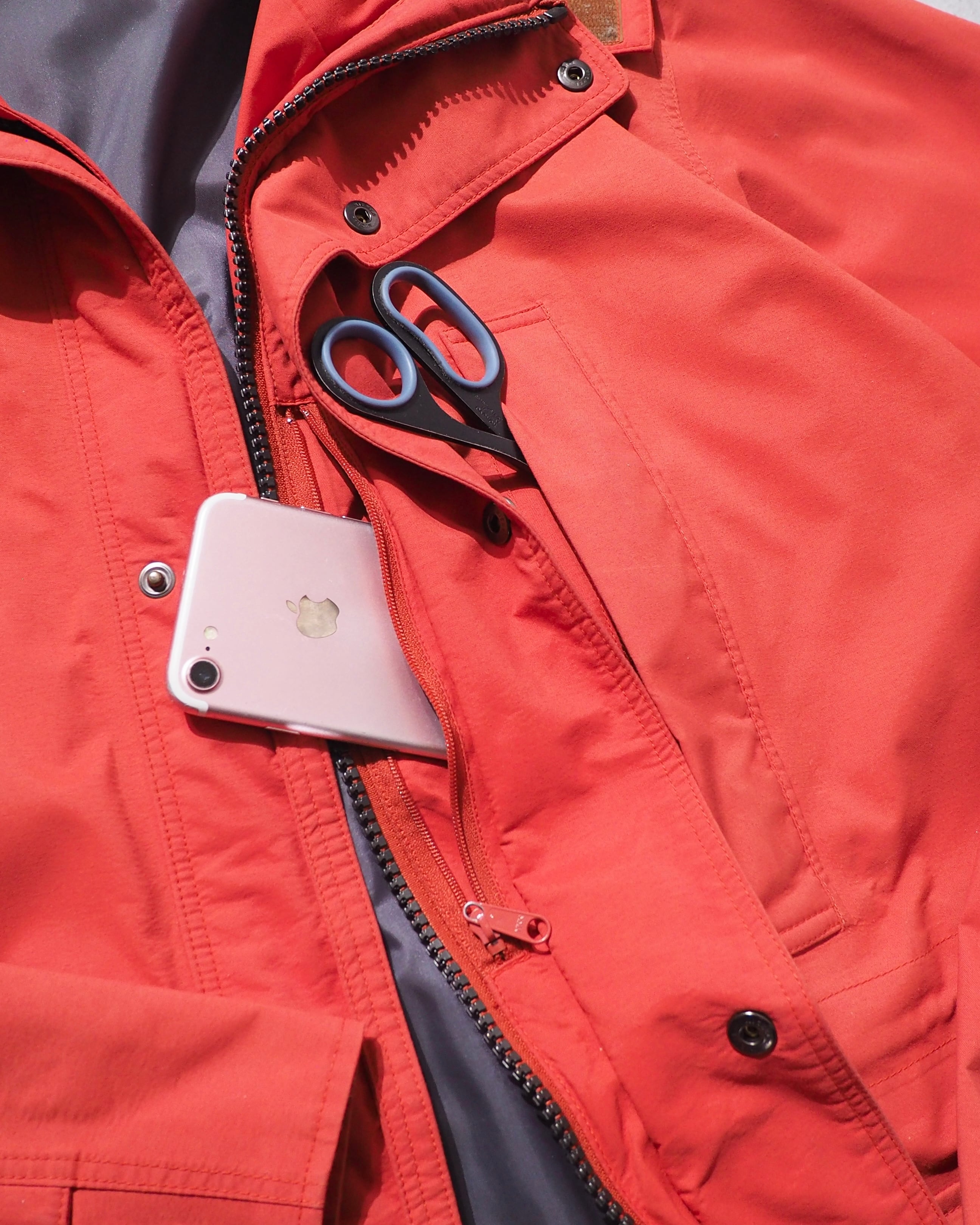 " Fox Fire - GORE- TEX " Carrot Orange color Technical nylon jacket