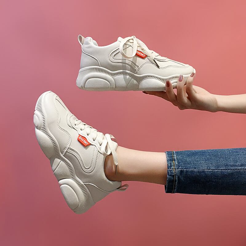 レディースカジュアルレッドレース 靴 シューズ スニーカー フェイクシューズ68912357050