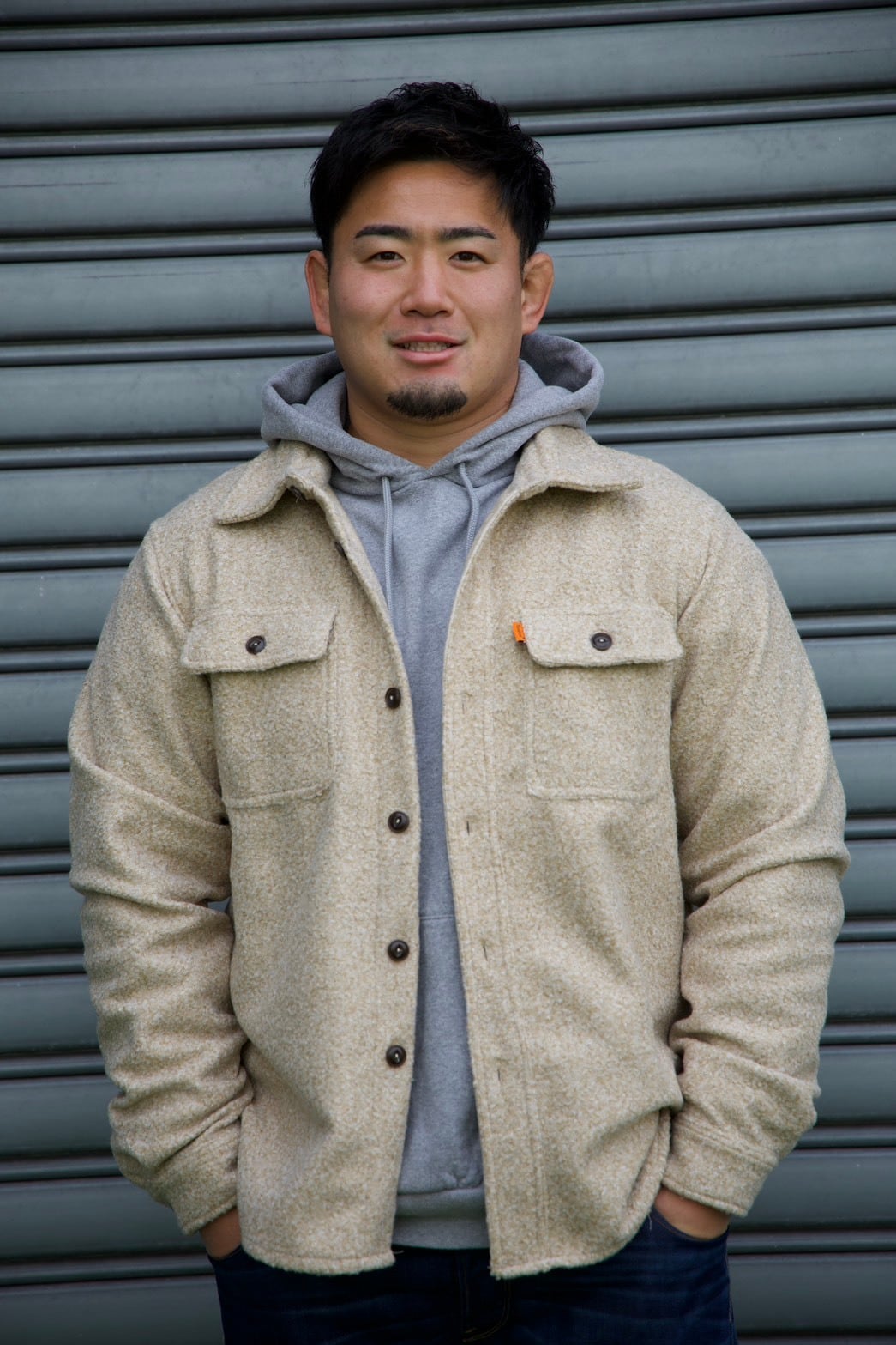 【値下げ】SO / ベージュCPOシャツ / サイズ M / 大山シュン YB CPOシャツ」ベージュ | Yeaboii Online shop