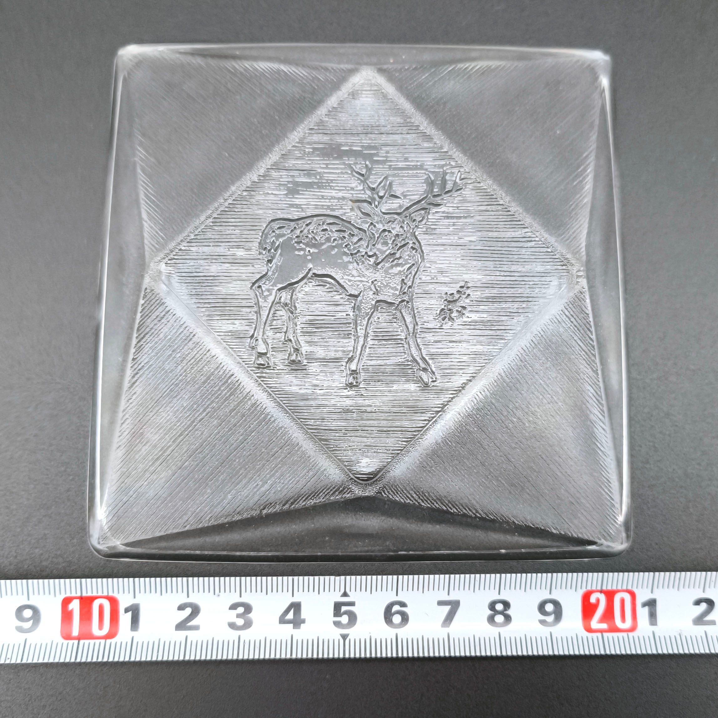 棟方志功・白鹿・ガラス銘々皿・5枚セット・No.250625-31・梱包サイズ