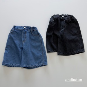 送料無料【予約】ANDBUTTER/Jr Bermuda Denim Pants