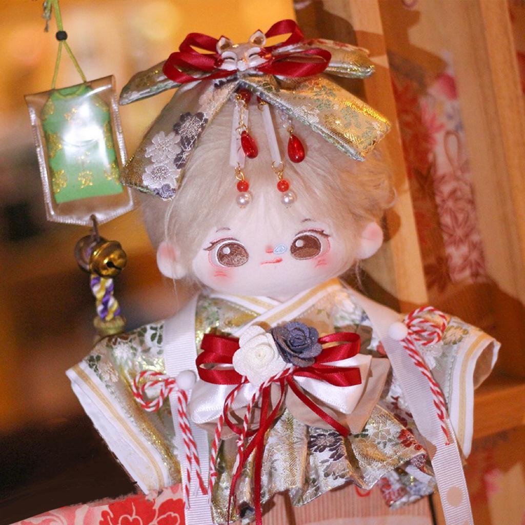 20cm完売レア限定可愛い稲荷和服着せ替えぬいぐるみ服♪