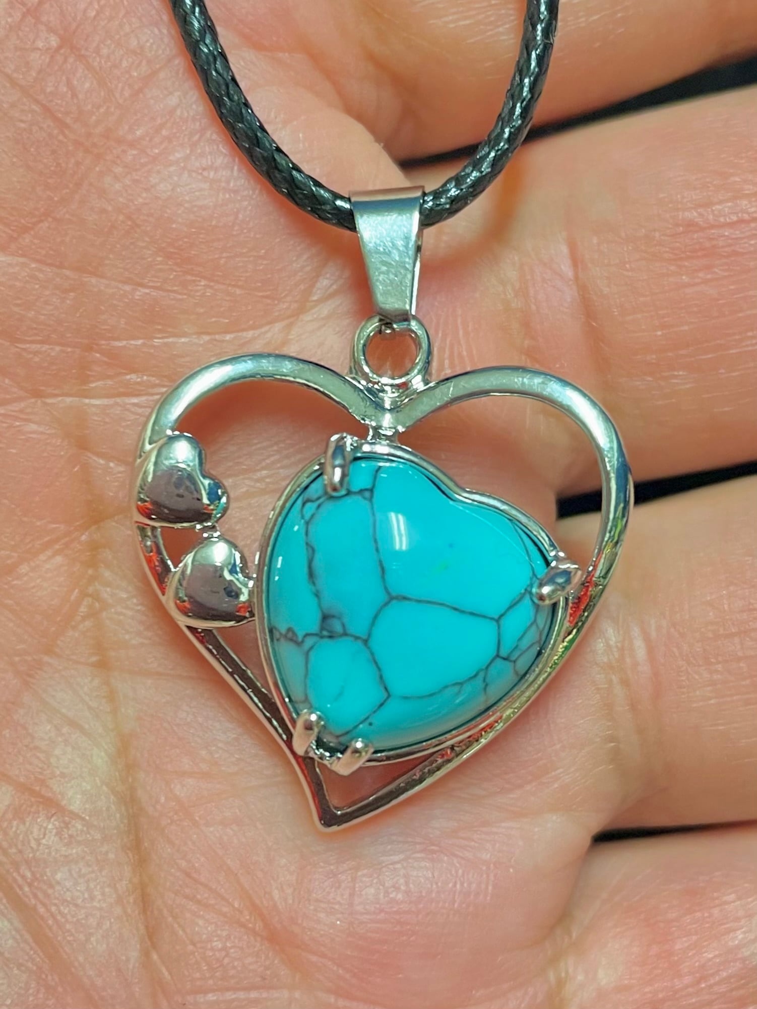 2) 「ターコイズ」ハートPT