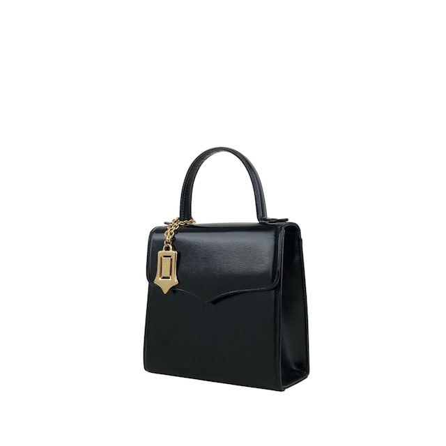 Yves Saint Laurent イヴ・サンローラン ショルダーバッグ ブラック YSLチャーム レザー 2WAY vintage ヴィンテージ オールド gmjhfk