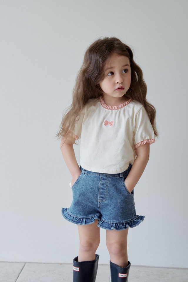 [予約][送料無料]≪momoann≫Ribbon Lace T-shirt 12