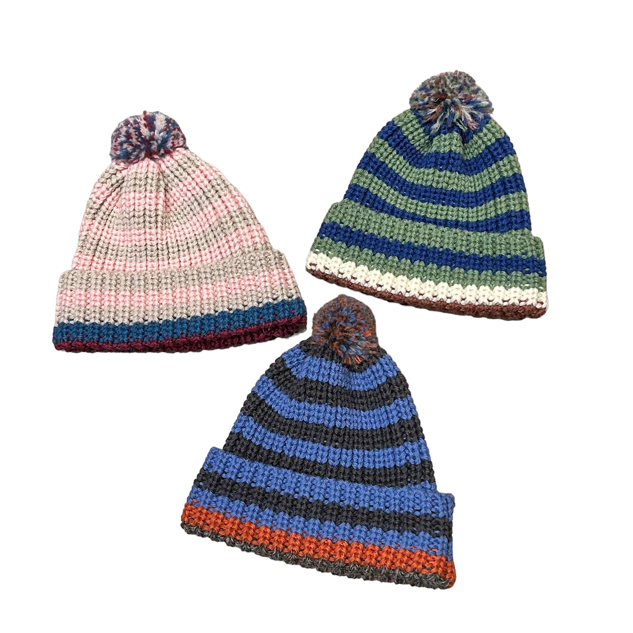 HIGHLAND 2000 / Vintage Pattern Knit Cap with POM（ハイランド