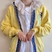 Flower appliqué cardigan