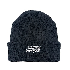 CHRYSTIE NYC / CLASSIC LOGO BEANIE -BLACK-