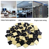 ケーブルタイ マウントベース ナイロン結束バンド セット ナイロンケーブルストラップ 強力粘着テープ付き 配線 固定具 ケーブル コード 収納 整理 耐熱 耐候性 120個セット ブラック By Viaky